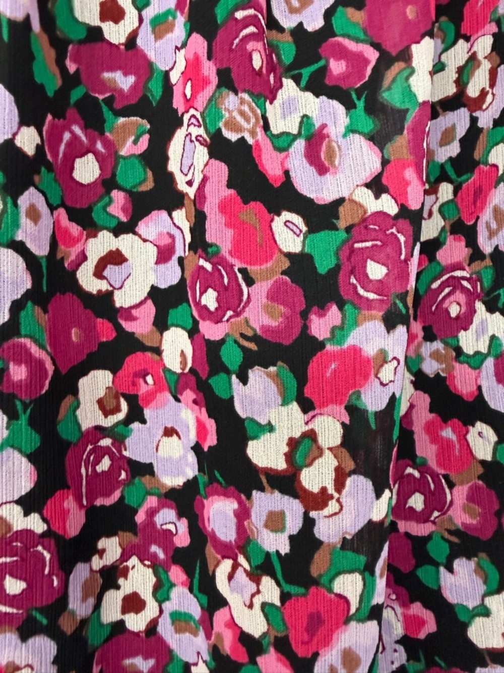 J. Crew Factory Pink and Black Floral A-line Midi Skirt - Picture 5 of 9